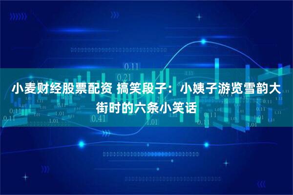 小麦财经股票配资 搞笑段子：小姨子游览雪韵大街时的六条小笑话